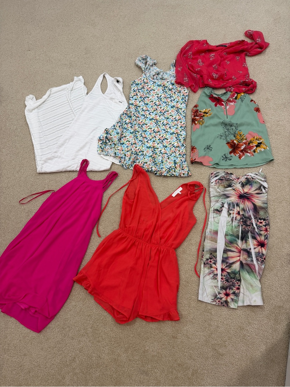 Mixed Women's Summer Dress & Top Bundle - Bright Floral & Solid Styles